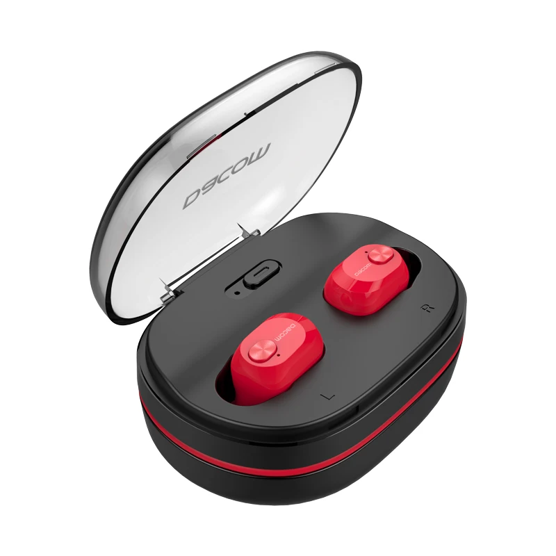 Red Dacom K6H Pro Bluetooth наушники 5,0 беспроводные наушники TWS настоящие беспроводные наушники мини для телефона и музыки - Цвет: Red