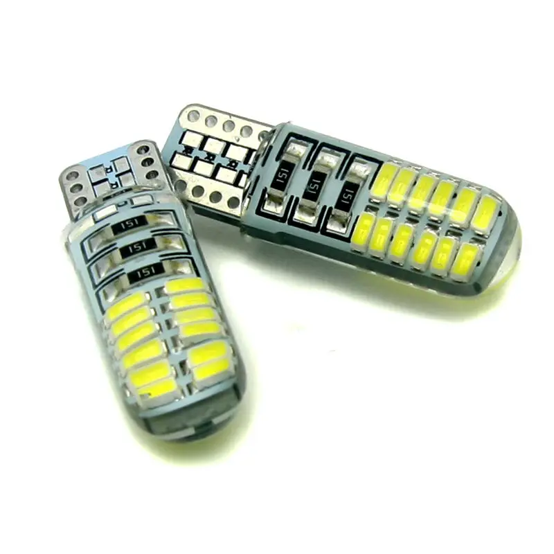 Высокое качество хороший продукт 2 шт T10 194 168 W5W 24SMD 3014 Светодиодные лампы с
