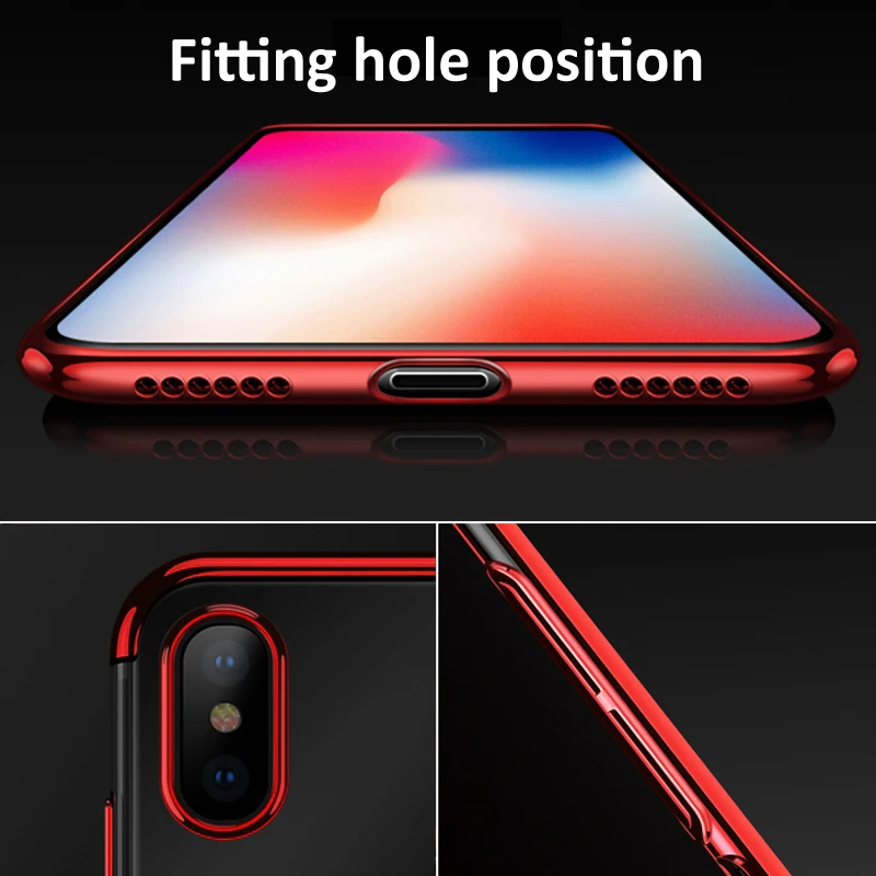 Forubest ТПУ чехол для iPhone X 8 7 6 s Роскошный покрытый прозрачный силиконовый 6s Plus |