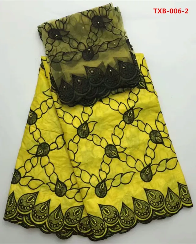 Getzner Brocade Базен Riche в белый и черный 5 ярдов соответствует 2 Африки Тюль Кружева для