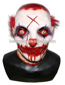 Взрослый Размеры торжеств вечернее изящное платье резиновый костюм короля ужас страшная маска клоуна