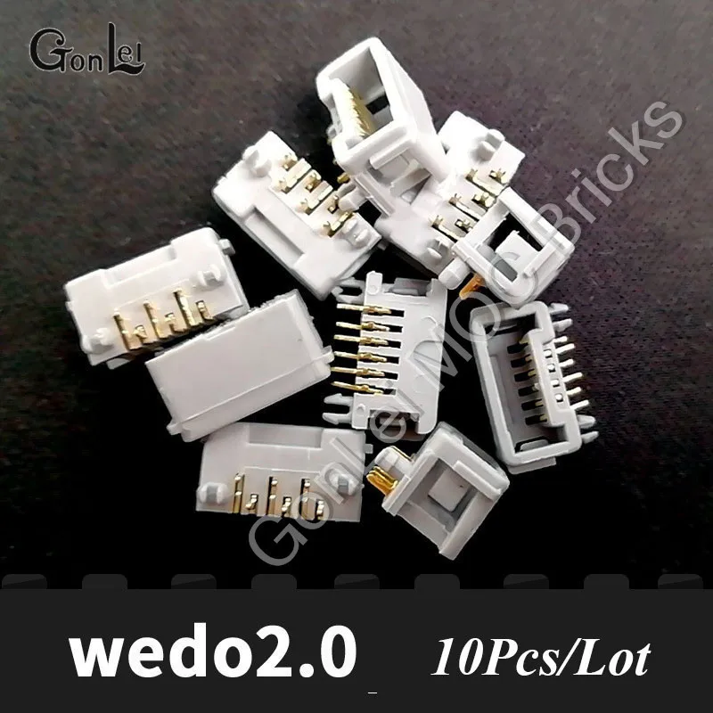 10Pcs Socket base 10 шт./лот серии программирования модели-роботы Строительные блоки Образование паровой разъем кабе части для WEDO 2,0 двигатели сенсорные игрушки - Цвет: 10Pcs Socket base