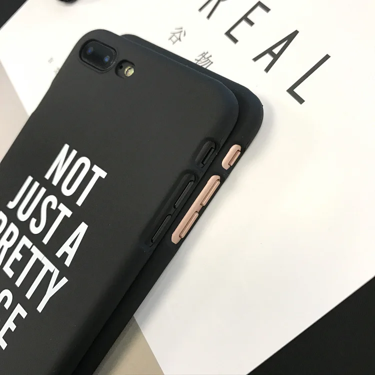 Модный простой черный чехол для телефона с английской надписью iphone X XR XS Max 6 6S 7 8 Plus