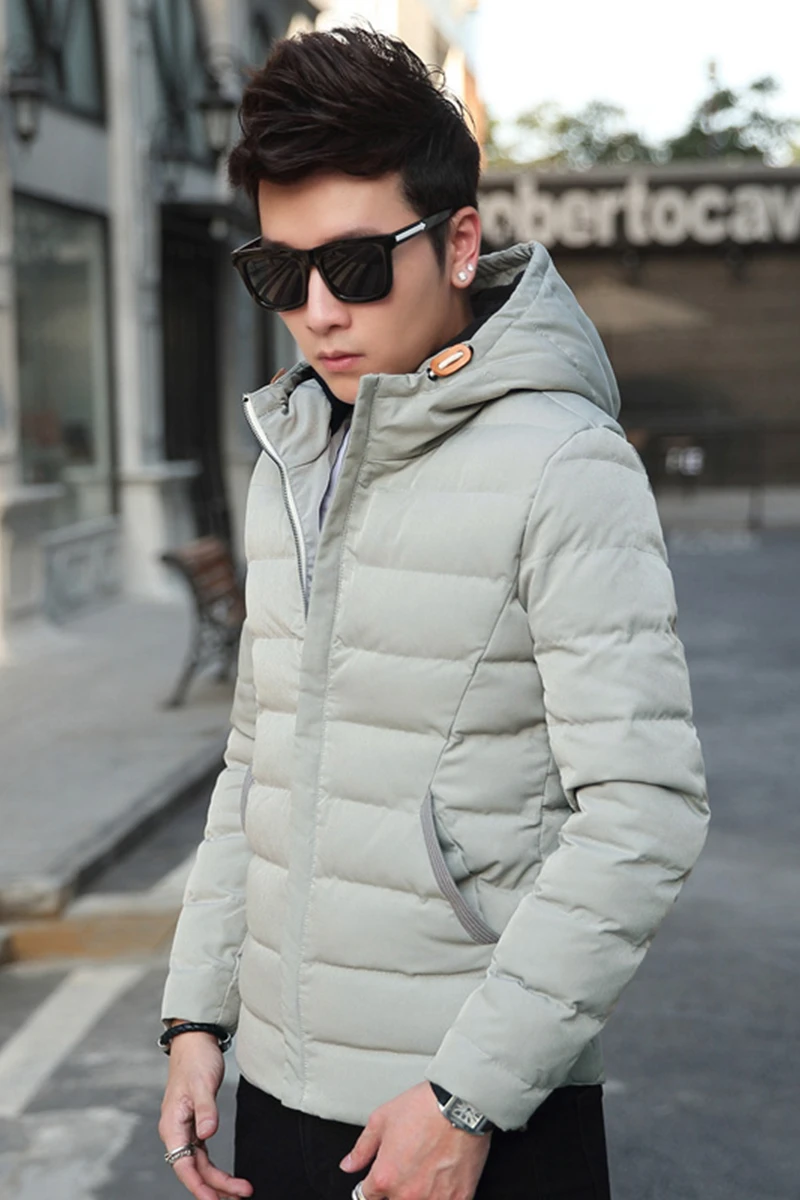 2017 Твердые капюшоном зимняя куртка мальчиков корейский стиль хлопковой