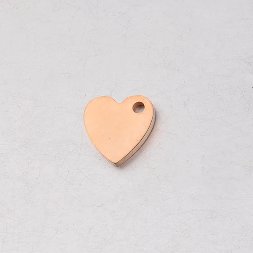 small rose gold Fnixtar маленькое сердце большое полое Сердце зеркальные шармы из полированной нержавеющей стали DIY Шарм для соответствия 20 шт./лот - Окраска металла: small rose gold
