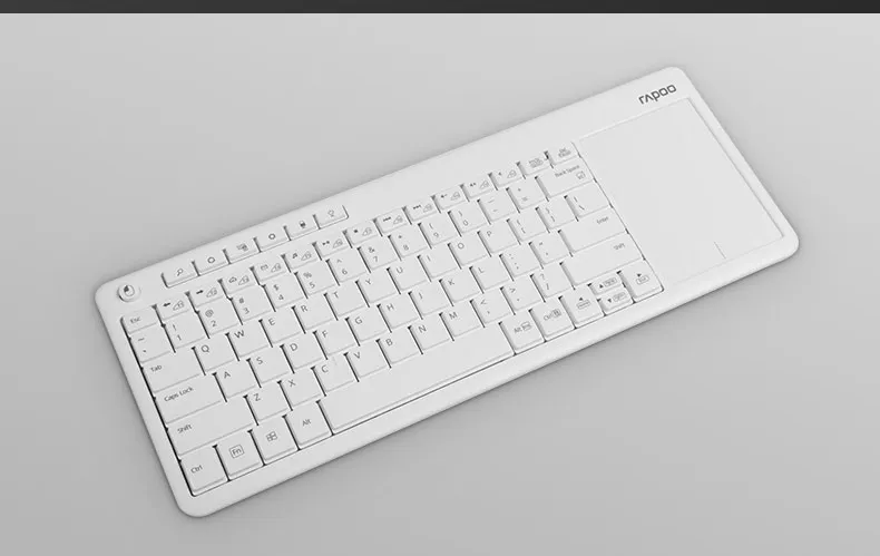 Белый Rapoo K2600 2,4G беспроводная сенсорная клавиатура тонкая клавиатура с большой сенсорной панелью для Smart tv/ноутбука/компьютера/планшета - Цвет: Белый