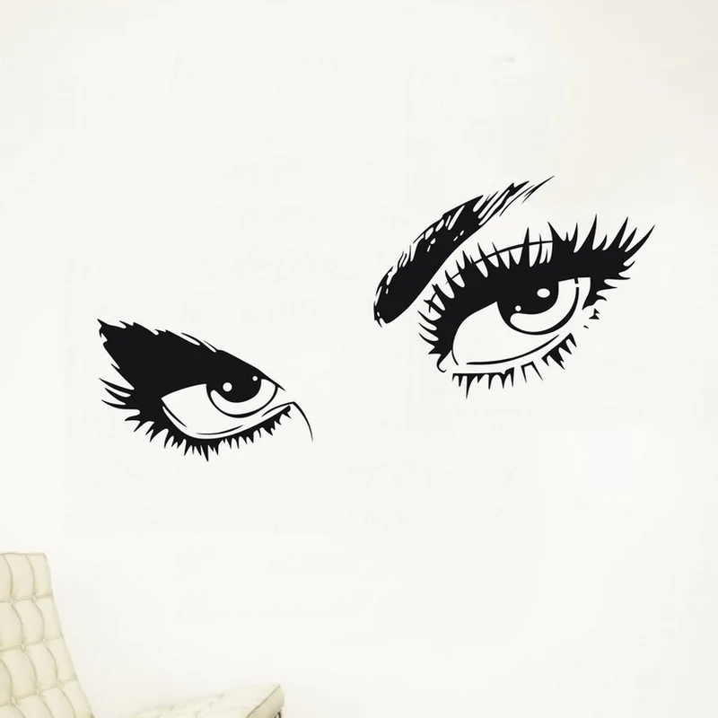 2019 очаровательные наклейки на стену для глаз украшение гостиной самоклеющиеся