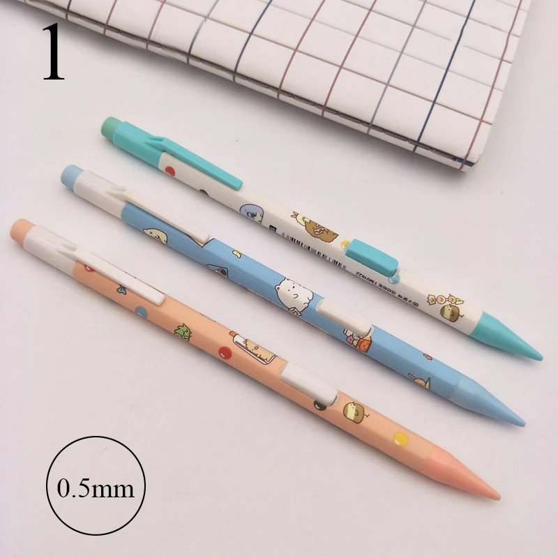 1 0,5/0,7 мм механический карандаш Kawaii Sumikko Gurashi, автоматические ручки для детей, подарки для девочек, корейские канцелярские принадлежности, офисные школьные принадлежности - Цвет: 1