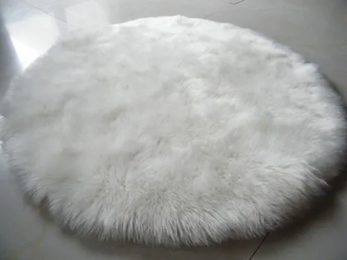 diameter 1m Чехол для стула из овчины, шерстяной ковер, чехол для стула, для спальни, искусственный коврик, подушка для сиденья, гладкая кожа, мех, простые пушистые коврики, моющиеся - Цвет: diameter 1m