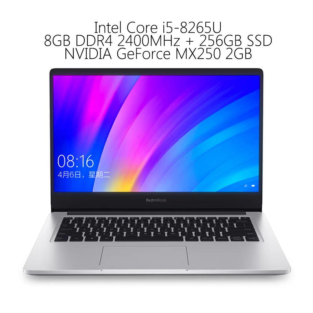 i5 8265U 8GB 256GB Xiaomi Redmibook 14 ноутбук Intel Core i5-8265u/i7-8565u 8 Гб DDR4 2400 МГц ОЗУ NVIDIA GeForce MX250 - Цвет: i5 8265U 8GB 256GB