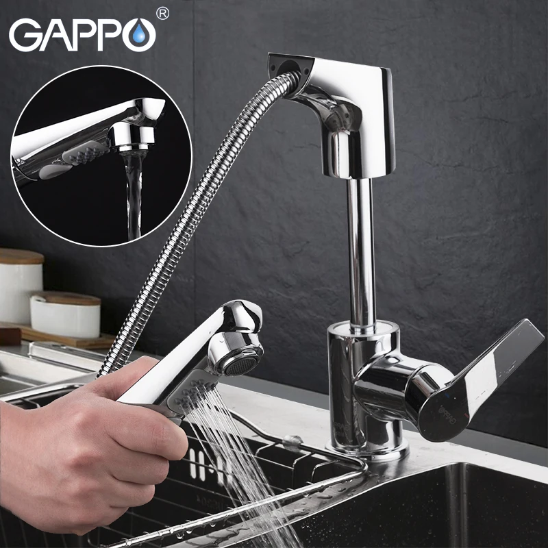 

GAPPO pull out basin faucets Brass bath water mixer taps bathroom basin sink Faucet Chrome torneira bathroom faucet mixer