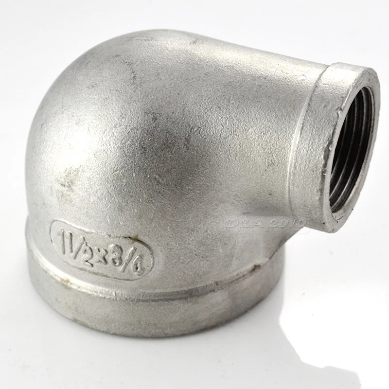 

MEGAIRON 1-1/2 "- 3/4" 90 градусов угловой резьбовой коленчатый редуктор Трубопроводный фитинг F/F гнездовой редуктор из нержавеющей стали SS304 Новинка