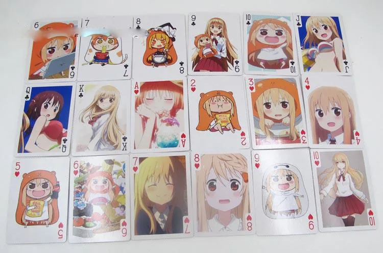 Голова аниме Sankaku Himouto! Карты для покера Умару-Чан Умару дома (54 шт.) Детские