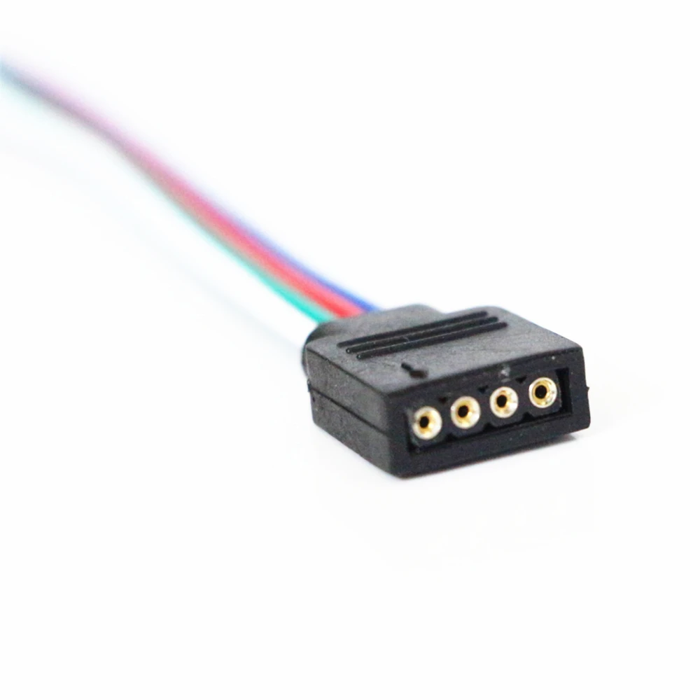 Фото 10 шт./лот 10 см 4 Pin RGB Светодиодная лента женский разъем провод для 5050 3528 2835 RGB Светодиодная лента 4pin светодиодный кабель для RGB LED контроллера №4
