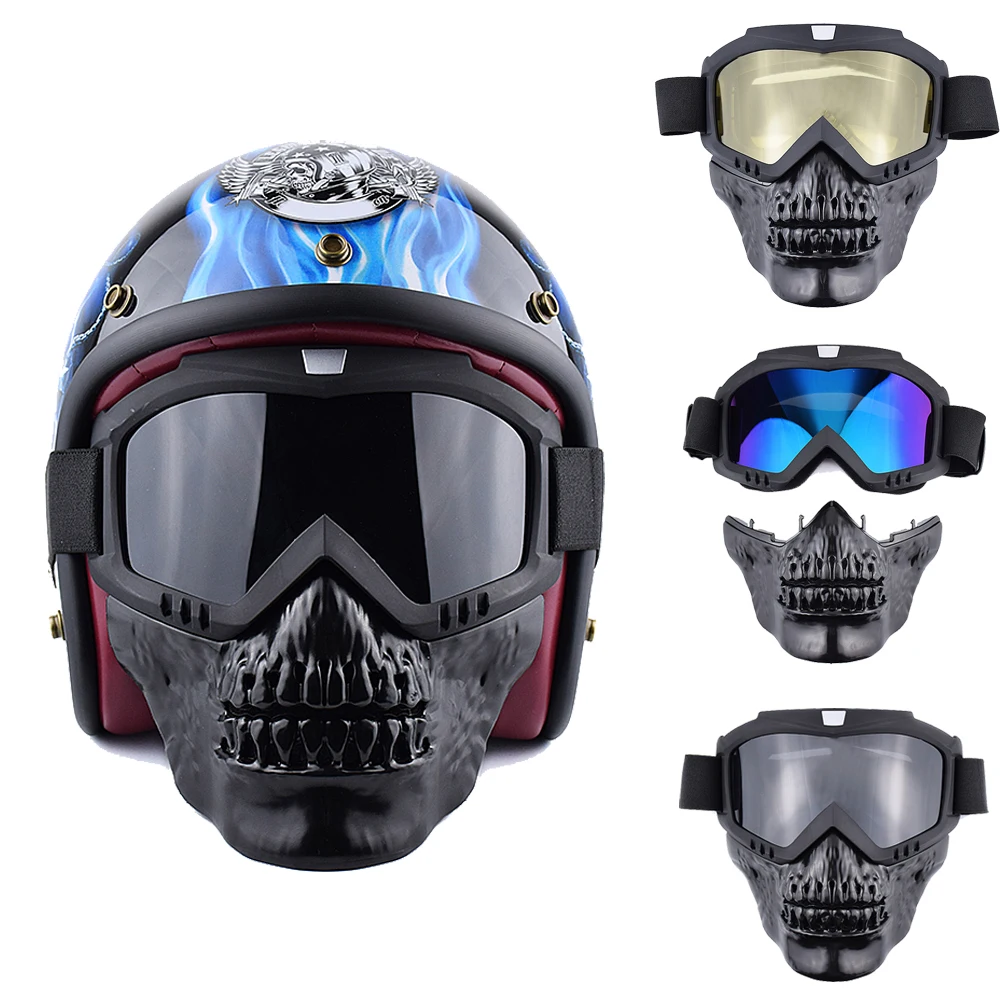 2019 мотоциклетные очки MJMOTO шлем для езды на открытом воздухе черепа мотокросса