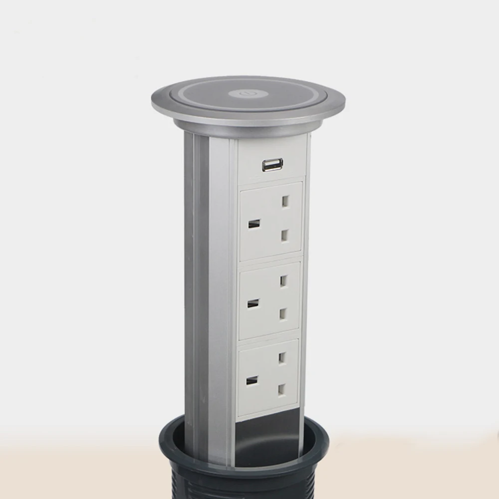 Настольная розетка Smart Touch Экран Мощность полосы автоматическое повышение Pop up