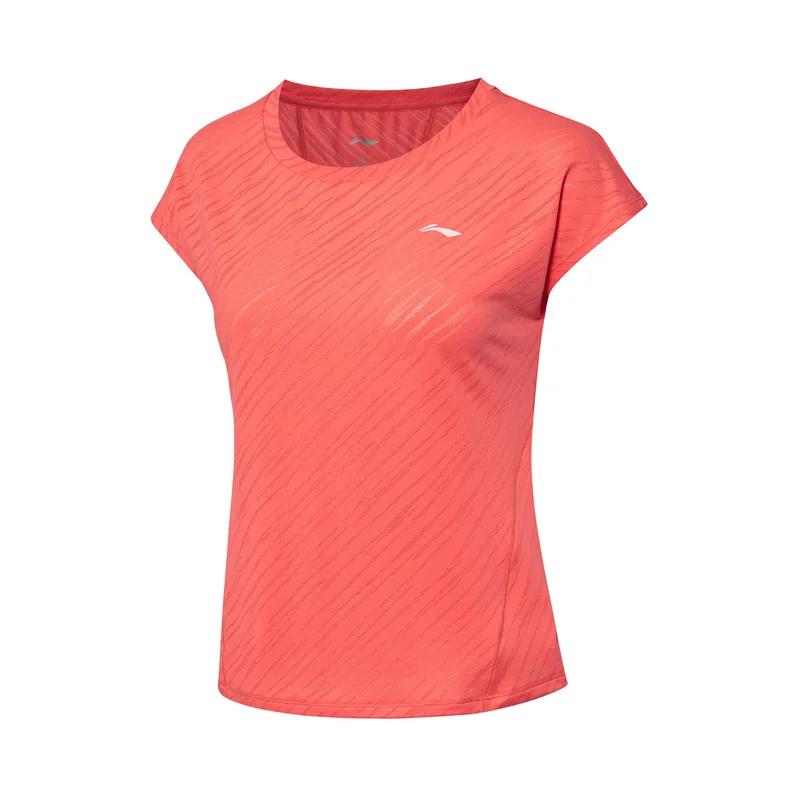 Li-Ning, женские футболки для бега, дышащие, короткий рукав, 91% полиэстер, 9% спандекс, подкладка, Спортивная футболка ATSP194 WTS1511 - Цвет: ATSP194-6H