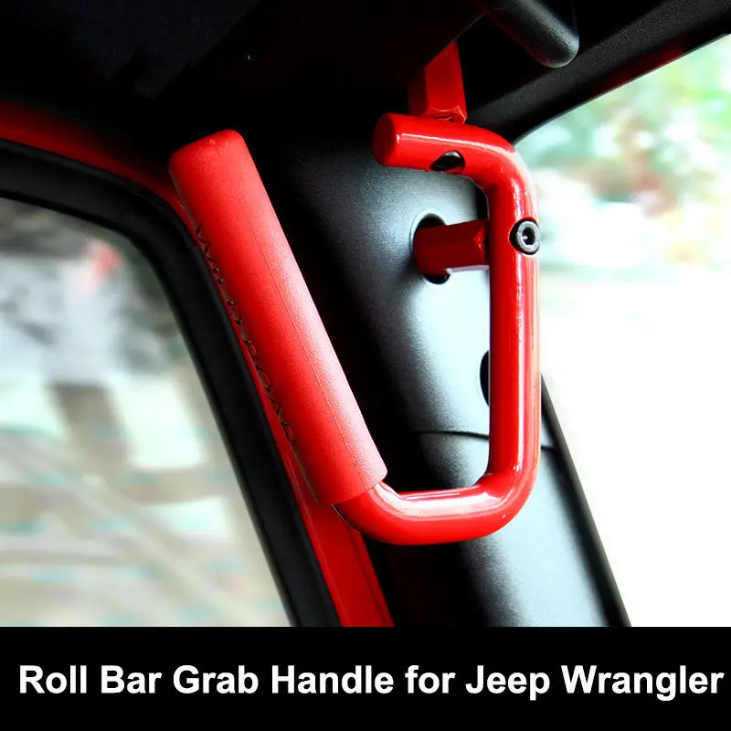 Новые Красные рулонные ручки для Jeep Wrangler Jk Захваты Ручка Твердая стальная