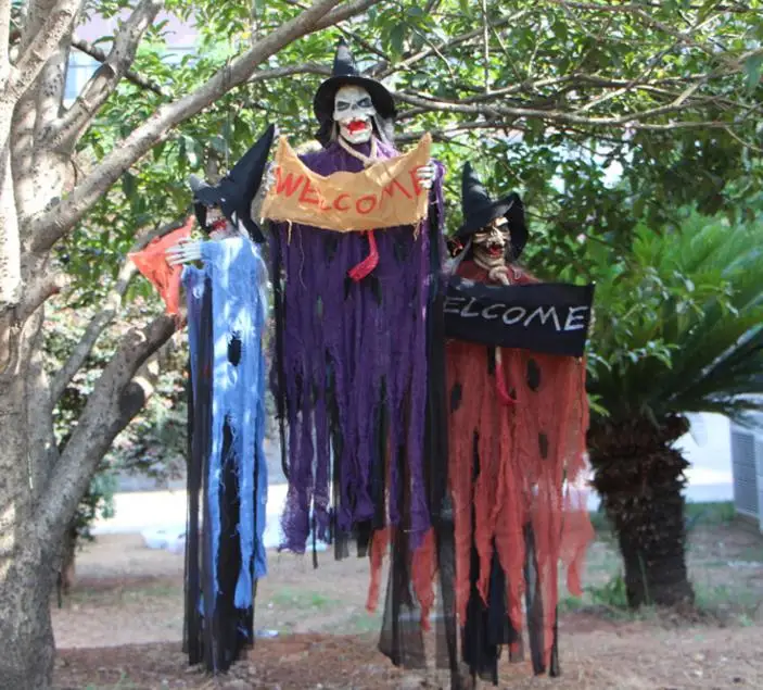 Hoerrible скелет призрак Хэллоуин украшение для дома с привидениями светящиеся