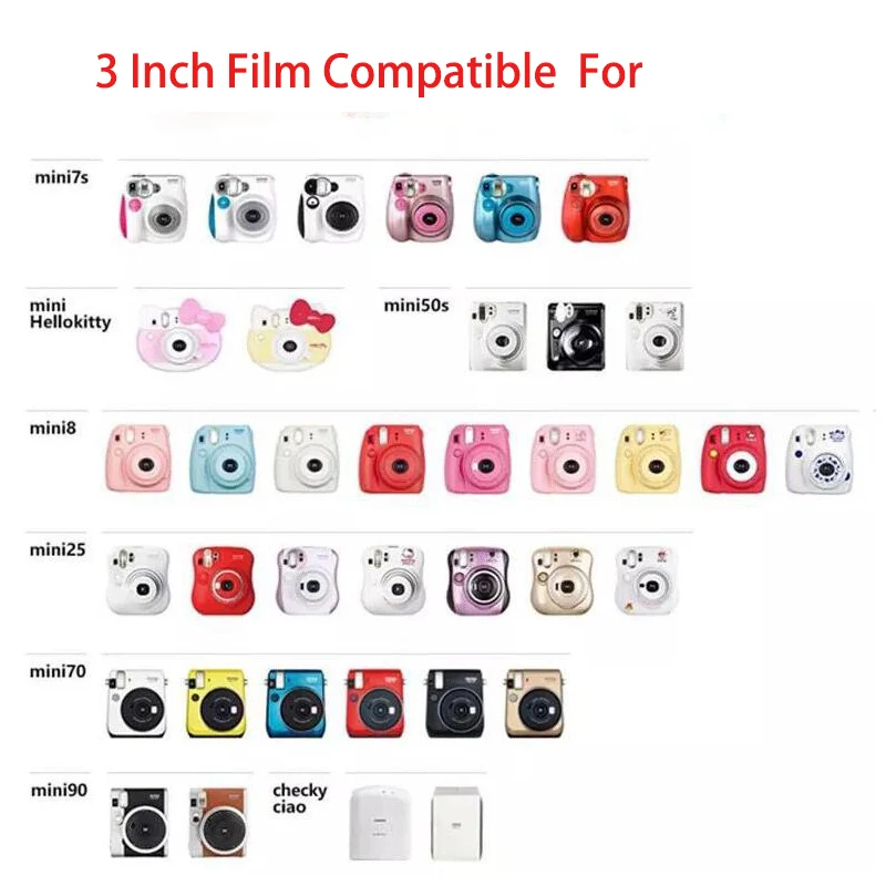 Оригинальные пленки 20 шт. Fujifilm Instax mini 8 с белыми краями 3 дюйма для мгновенной