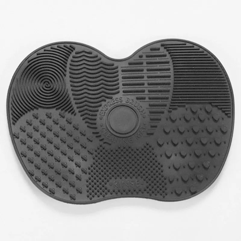 Black 15.5x12cm Силиконовая щетка для макияжа, чистящая подушечка, матовая кисть, моющие инструменты, косметические кисти для бровей, очиститель, инструмент мочалка, доска для чистки макияжа - Handle Color: Black 15.5x12cm