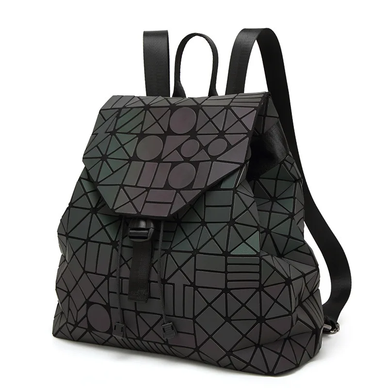 SENDEFN New Geometric pattern Laser Unisex Backpack Women Dazzle Color Plaid Female Fashion Sequins Mirror Free shipping | Багаж и сумки