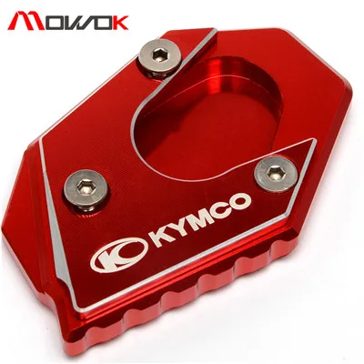 Красный CNC Алюминий мотоцикл подножка сбоку увеличитель тарелка подставка увеличить расширение для KYMCO Downtown 200i 300i 350i 300 350 - Цвет: Красный