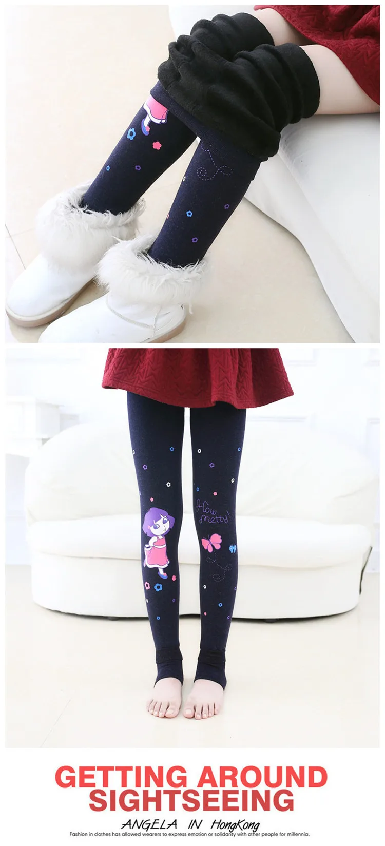 1 шт.; Новинка; Милые Стильные теплые зимние леггинсы для девочек; плотные эластичные леггинсы для маленьких девочек; брюки; детские леггинсы для малышей