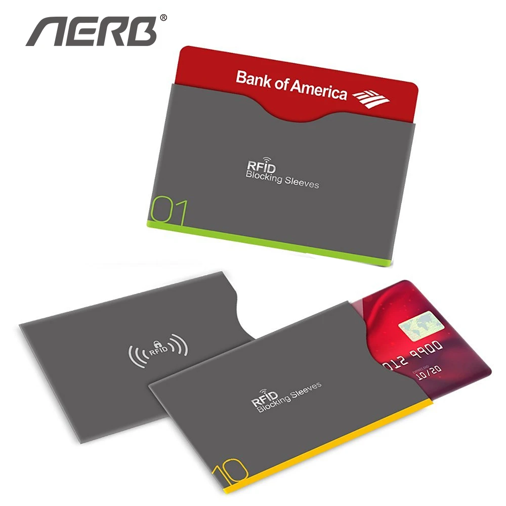 Aerb 14Pcs/Set Rfid Credit Card Protecors Blocking Sleeves Smart Anti-theft Identity Case Wallet For Passpport Cover | Мобильные