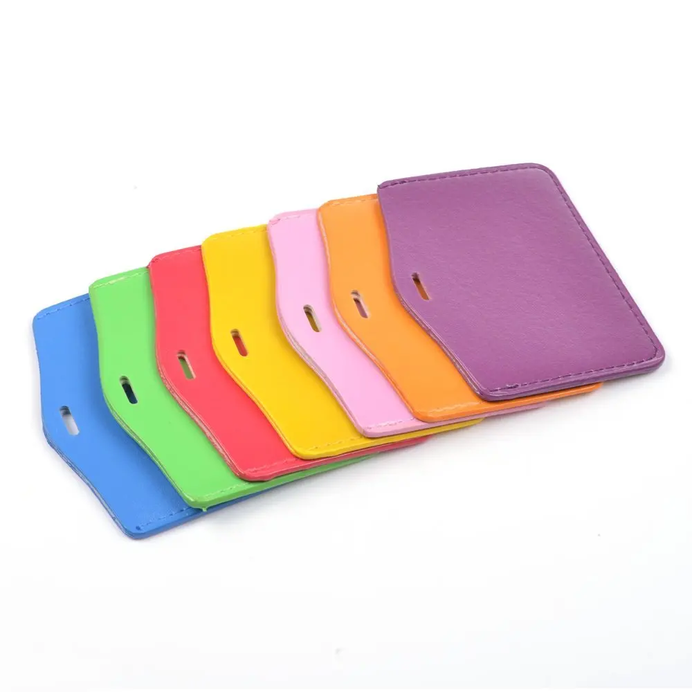 Бейдж из искусственной кожи в горизонтальном стиле 7 шт.|card badge holder|badge holderid card holder |