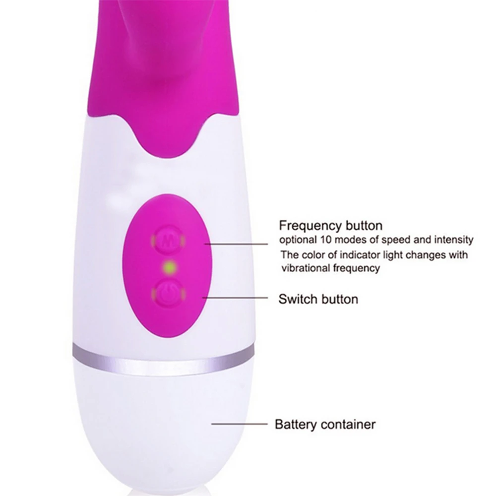1 шт. фаллоимитатор вибратор G Spot кролик двойной вибрации силиконовый