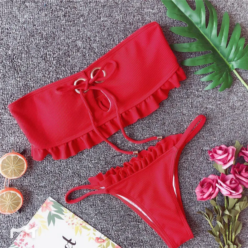Женский мягкий бюстгальтер с чашками пуш-ап 2 шт. стринги пляжная одежда 2019