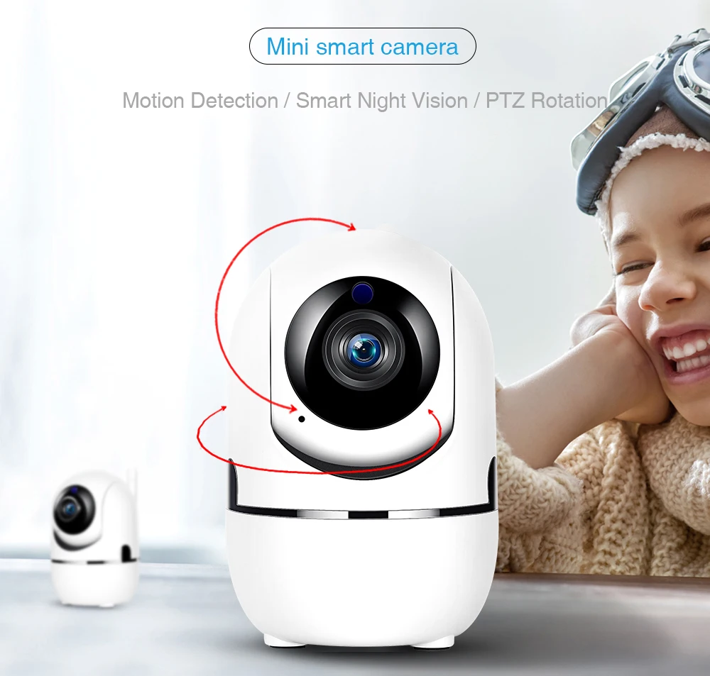 Беспроводная ip-камера безопасности DAYTECH, Мини WiFi камера с автоматическим отслеживанием движения 720 P/1080 P, облачный аудио монитор видеонаблюдения