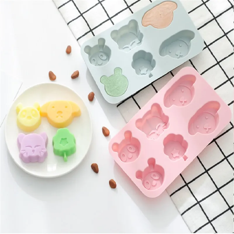 Милая форма для мыла в виде животного 3D шоколада помадки выпечки конфет