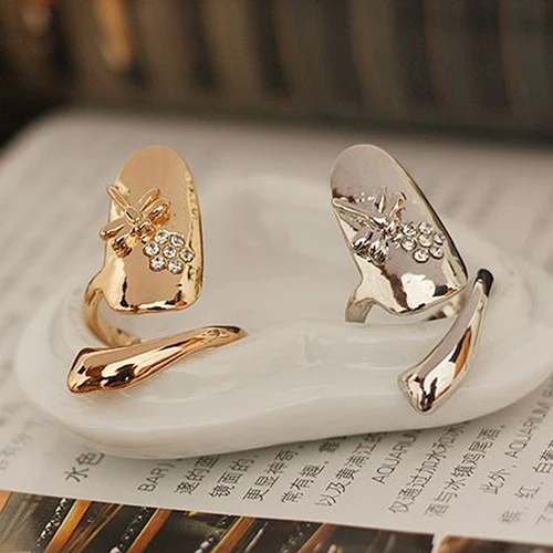 Модное женское кольцо для покрытия ногтей с кристаллами и стразами | Украшения