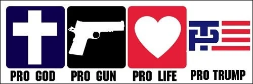 Для Pro God Gun Life TRUMP бамперная наклейка (консервативный христианский