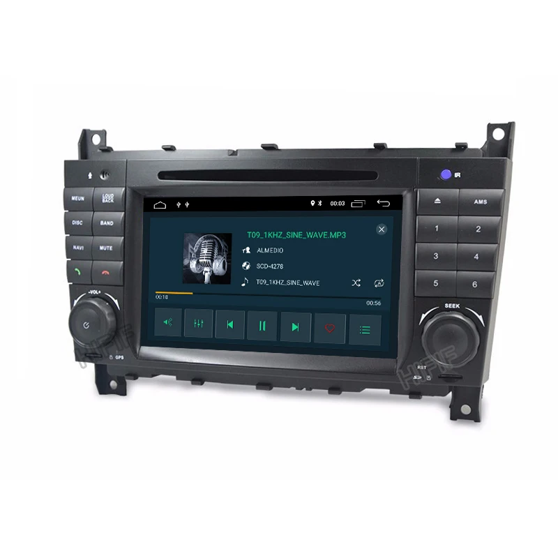 Автомобильный DVD плеер PX5 Восьмиядерный процессор 7 дюймов 1024x600 Android 10 для Mercedes/Benz C