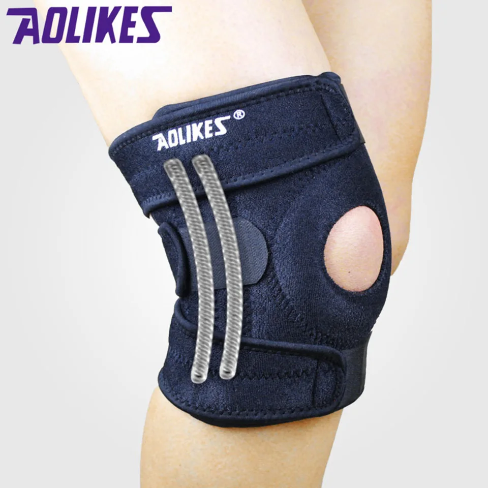 

AOLIKES 1PCS Mountain Climbing Knee Pads Support Cycling Knee Protector Kneepad Mountain Bike Sport Safety Guard Brace