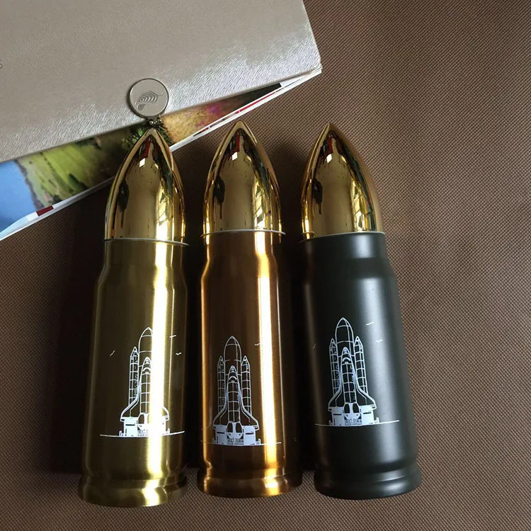 350 500 мл творческая пуля из нержавеющей стали Вакуумная фляжка портативное