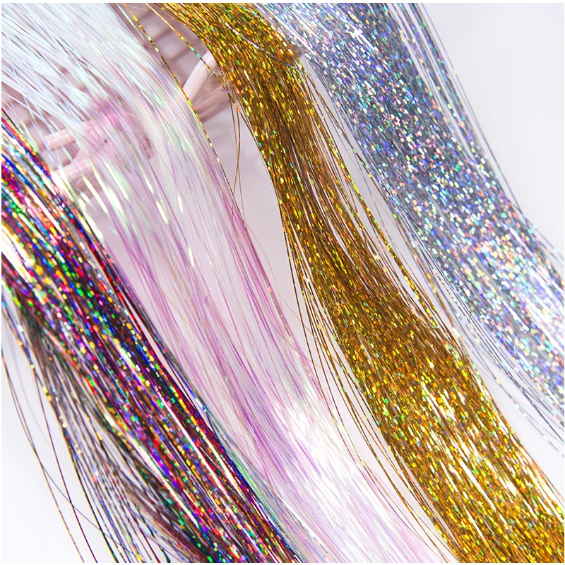 Наклейки для ногтей AddFavor радужные блестящие голографические нить маникюра