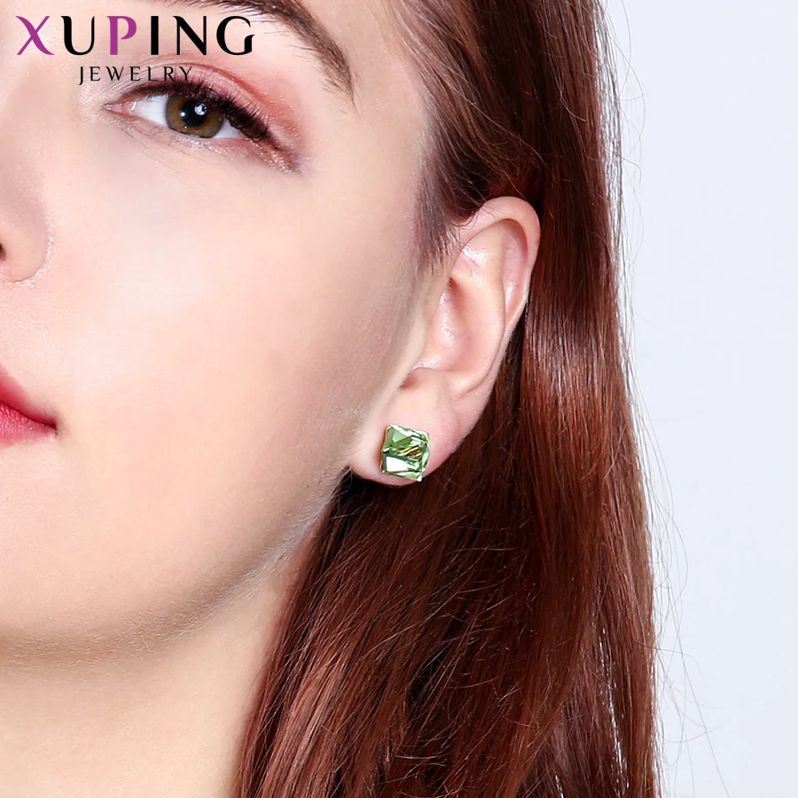 Xuping ювелирные изделия красочные серьги гвоздики красочные кристаллы от Swarovski Элегантный Минималистский стиль Подарки для женщин S174.8-20628