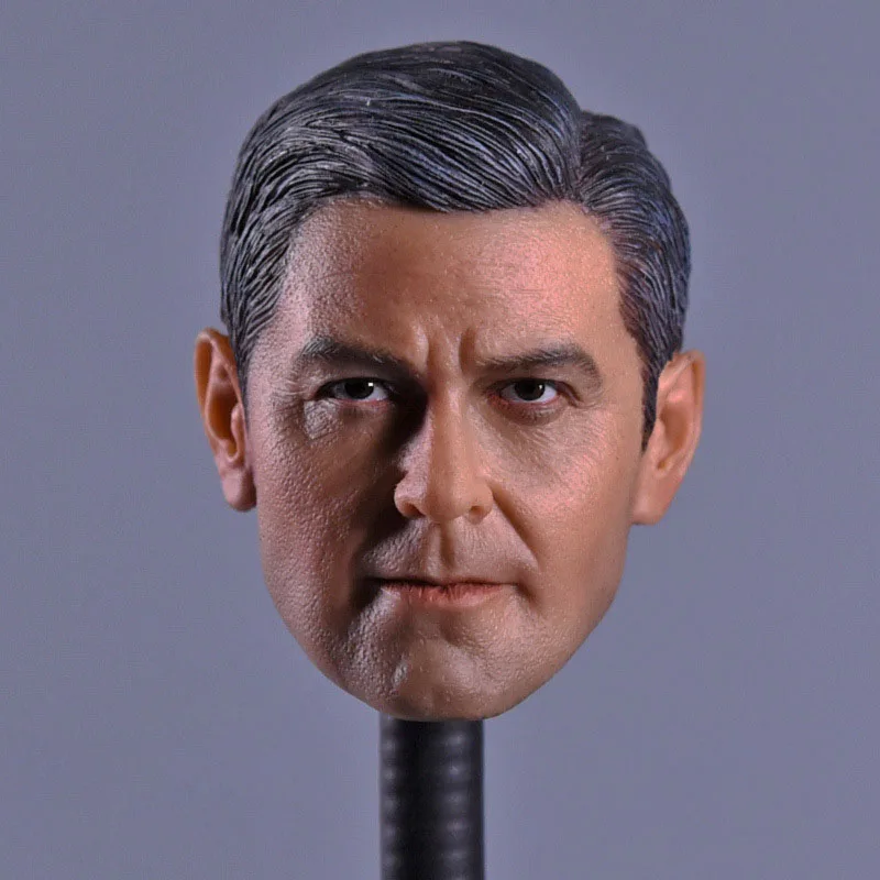 1/6 Scale Smiing George Clooney Argo резьба по головке лепка мужская версия модель короткие волосы головная игра для 12 &quot