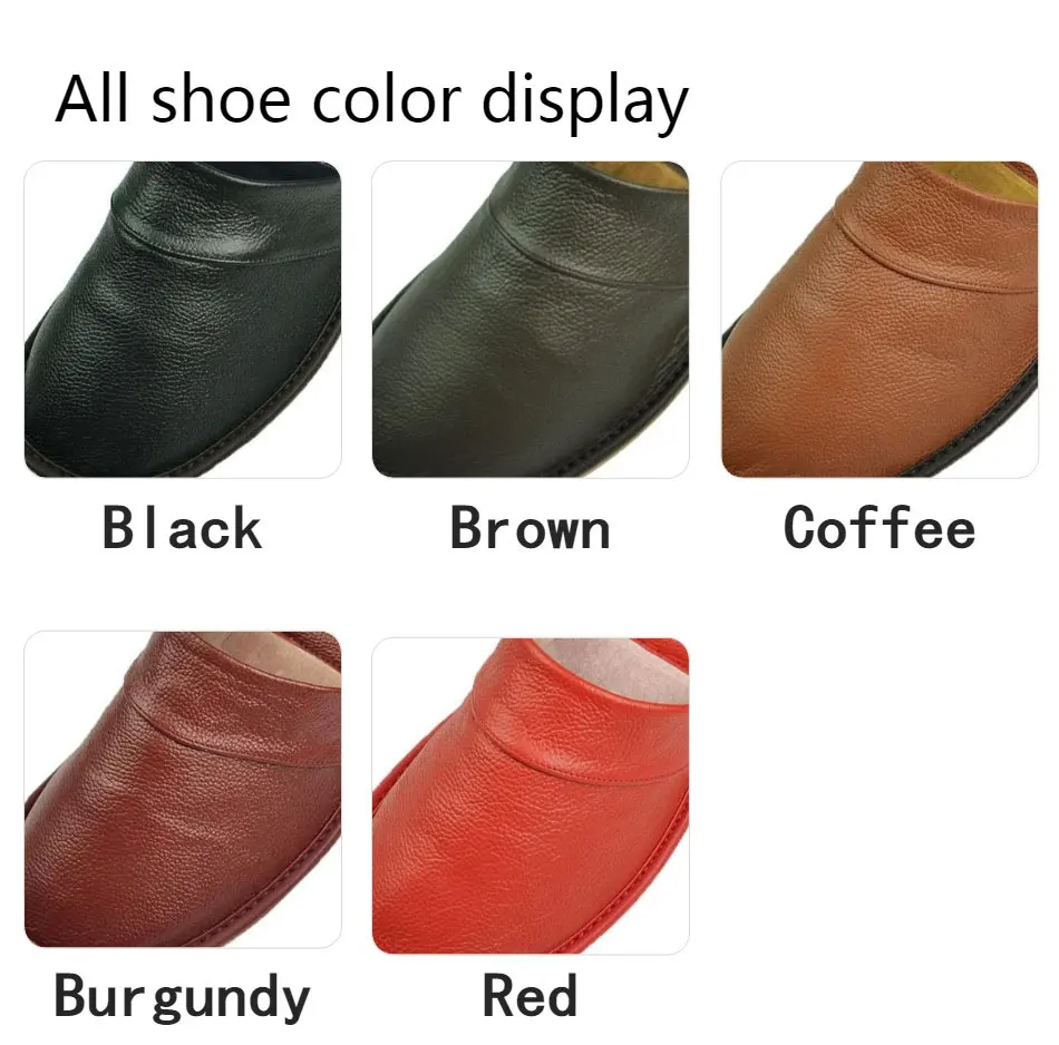 Genuine Cow Leather slippers couple indoor non-slip men and women home fashion casual single shoes PVC soft soles spring autumn