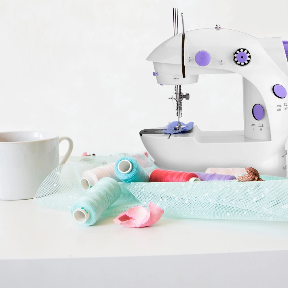 Электрическая швейная машинка бытовая портативная 2-скоростная маленькая