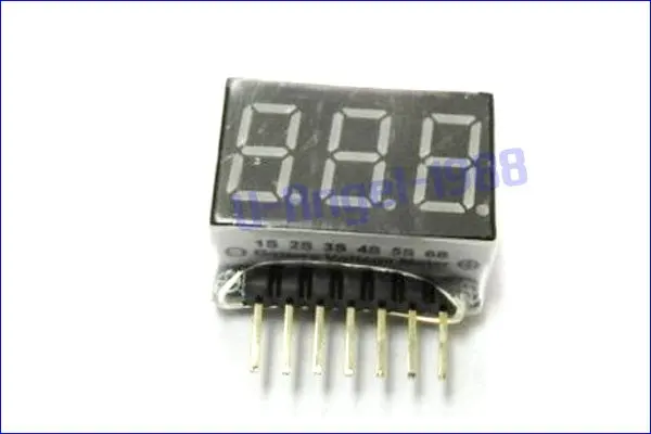 2pcs/lot 1S-6S LED Low Voltage Alarm Lipo Battery Indicator Checker Tester+free shipping | Игрушки и хобби