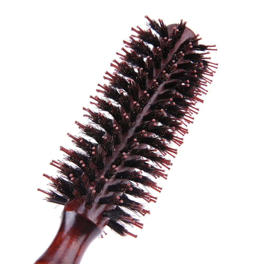 1 шт. натуральная древесина рулон гребень щетина Антистатическая кудрявая ручка