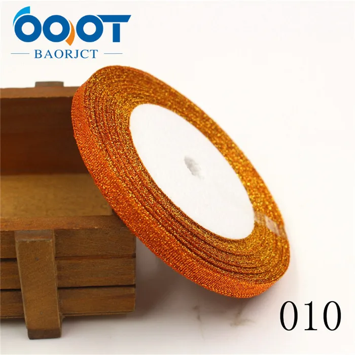 OOOT BAORJCT, 1710181,34 цветов, 6 мм, Блестящая лента, Рождественская тесьма для свадебного ремесла, бант, подарочное украшение, оберточная лента, сделай сам - Цвет: 010