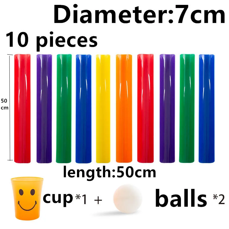 7cm 10 pieces Детская уличная u-канальная передача мячей, забавные игры, школьная активность, Обучающие игрушки, спортивные мячи для детей, ученики - Цвет: 7cm 10 pieces