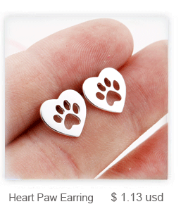 Smjel Новая мода крошечный милый мопс Серьги для Для женщин Кот и собака paw Серьги-гвоздики 10pcs-s124