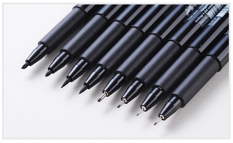 Faber-Castell Fineliner пигментный лайнер водонепроницаемый черные чернила 0,1 0,3 0,5 0,7 мм эскиз ручка для рисования манга дизайн Прямая поставка